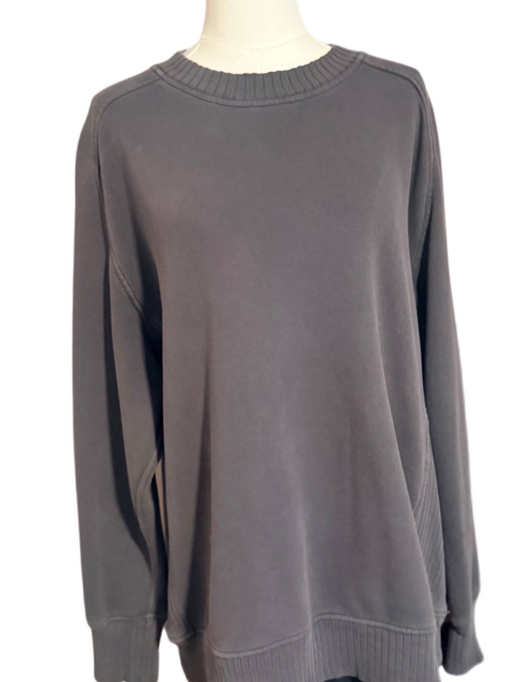 aerie Crewneck Oversized Sweater Gray Women's Size Small
